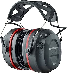 3M Pro-Protect + Gel Cushions Electronic Hearing Protector, Noise Reduction Rating (NRR) 26 dB, Bluetooth Ear Muffs, High-Fidelity Speakers &amp; Integrated Microphone, Premium Gel Cushions (90545-SIOC)