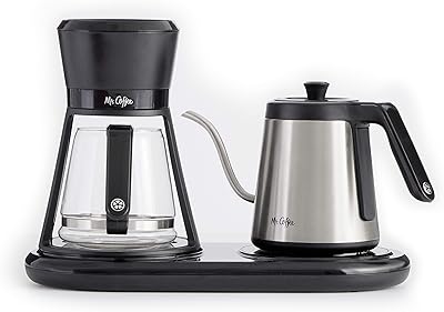 Mr. Coffee BVMC-PO19B All-in-One Pour Over Coffee Maker, 6 Cups, Black