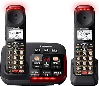 Panasonic DECT Digital Cordless Phone with Answering Machine and 2 Handsets (KX-TGM422AZB)