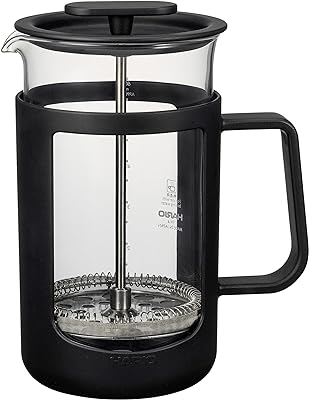 HARIO CPU-4-B CafePress U Press Coffee Heat Resistant Glass, Practical Capacity, 20.3 fl oz (600 ml), Black