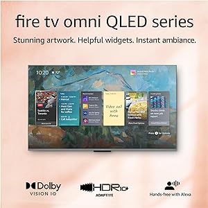 Amazon Fire TV 75&#34; Omni QLED Series 4K UHD smart TV, Dolby Vision IQ, Fire TV Ambient Experience, local dimming, hands-free with Alexa