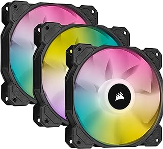 CORSAIR iCUE SP120 RGB Elite Performance 120 mm PWM Triple Fan Kit with iCUE Lighting Node CORE ( AirGuide Technology, Eig...