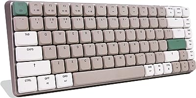 Azio Cascade Slim Mechanical Keyboard, 75% Layout, Low Profile Backlit RGB, Hotswap Switches and Keycaps, Wired USB-C or Bluetooth Wireless Connection (Gateron Brown Switches) (Forest Dark)