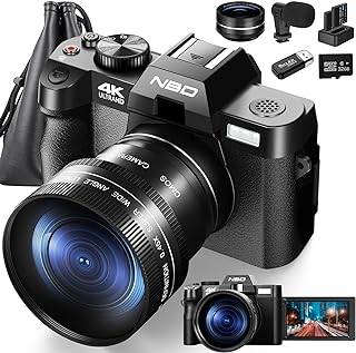 Digital Camera for Photography,NBD 4K 48MP Autofocus Vlogging Camera with 32G SDCard 16X Digital Zoom, Compact Digital Cam...