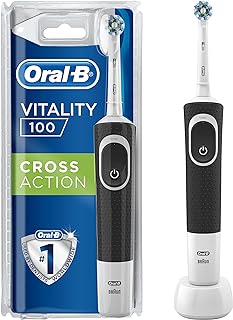 Oral-B Vitality CrossAction Electric Toothbrush, 1 Handle, 1 Cross Action Toothbrush Head, 1 Mode with 2D Cleaning, 2 Pin ...