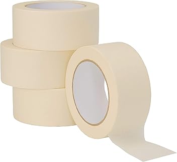 Image of Lichamp Wide Masking Tape 2 inches, White Masking Tape Bulk Multi Pack, General Purpose & High Performance, 1.95 inches x 55 Yards x 4 Rolls (220 Total Yards)