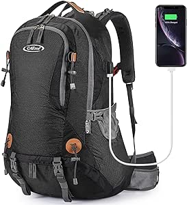 G4Free 50L Hiking Backpack Waterproof Daypack Outdoor Camping Climbing Backpack with Rain Cover for Men Women