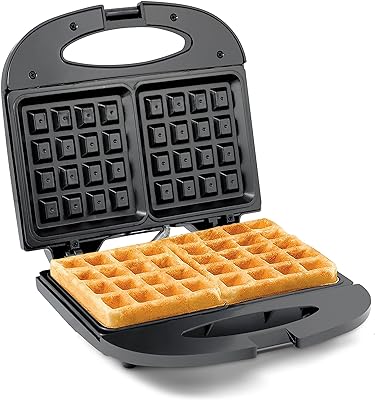 Elite Gourmet EWM-2207# Electric Non-Stick Belgian Waffle Maker Iron, Breakfast, Sandwiches, Snacks, Burgers and more, 2-Slice, Black