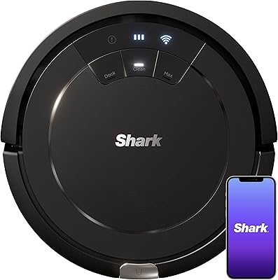 Shark RV754CA ION Robot Vacuum, Wi-Fi Connected, Works with Google Assistant, Multi-Surface Cleaning, Carpets, Hard Floors, Black (Canadian Version)