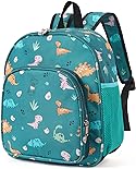 CLUCI Kids Backpack for Boys Girls Toddler Backpack for Preschool Kindergarten Child Cute Daycare Bookbag Travel Green Dinosaur