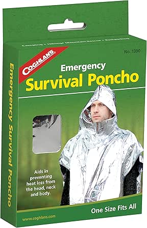 Coghlan&#39;s Unisex Adult Survival Poncho, Metalic