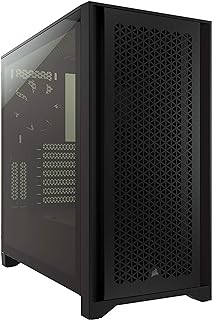 Corsair 4000D Airflow Tempered Glass Mid-Tower ATX Case (High-Airflow Front Panel, Tempered Glass Side Panel, RapidRoute C...