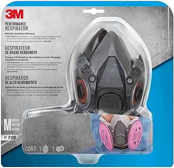 3M Lead Paint Removal Valved Respirator, Advanced Filter Media For Easier Breathing