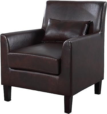 Best Master Furniture Cassidy Upholstered Living Room Accent Arm Chair, Espresso
