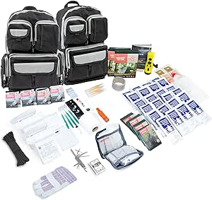 Emergency Zone Urban Survival Bug Out Bag - 4 Person | Bugout Backpack Survival Kit w/Emergency Food Supply, Survival Gear and Supplies for Disasters