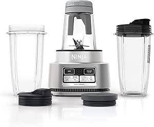 Ninja SS101C, Foodi Smoothie Bowl Maker and Nutrient Extractor with smartTORQUE and 4 Auto-iQ Presets, Silver, 1100W (Canadian Version), 24 oz