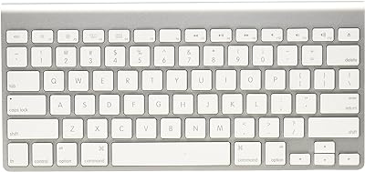 Apple Wireless Keyboard with Bluetooth - Silver (Renewed)