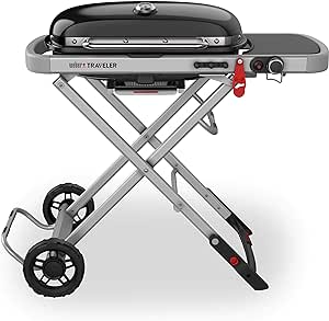 Weber Traveler Portable Gas Grill, Black