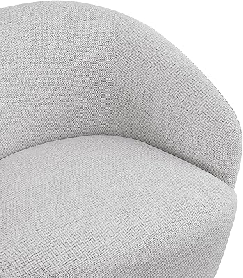 KISLOT Swivel Accent Chair Modern Round Barrel Armchair Upholstered Performance Fabric for Bedroom Reading Waiting Living Room, Gray