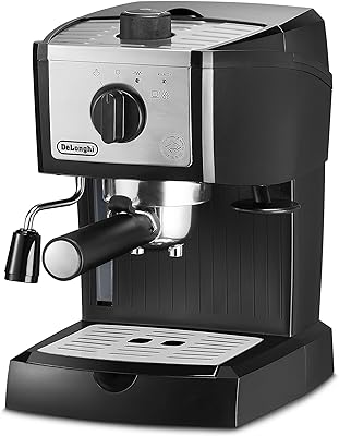 DeLonghi EC155M Manual Espresso Machine, Cappuccino Maker, 1000ml