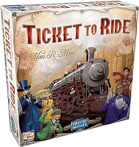 Ticket to Ride Board Game - A Cross-Country Train Adventure for Friends and Family! Strategy Game for Kids &amp; Adults, Ages 8+, 2-5 Players, 30-60 Minute Playtime, Made by Days of Wonder