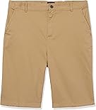 The Children's Place boys Stretch Chino Shorts, Flax, 8 slim