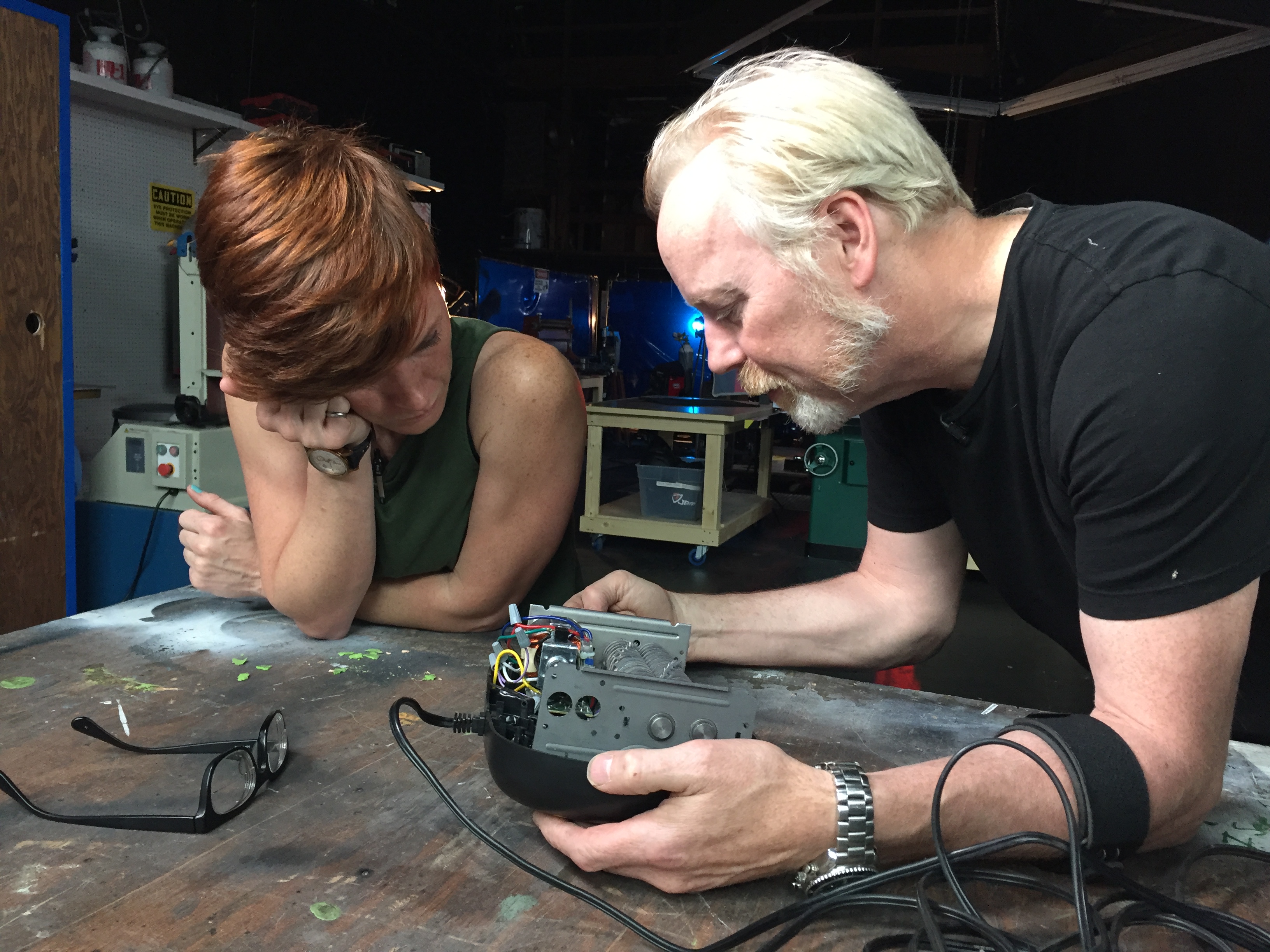 Still of Tamara Robertson and Adam Savage in Mythbusters Jr - Shredder Explosion