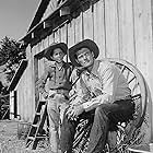 Connors and Crawford at 20th Century Fox Ranch (now known as Malibu Creek State Park) in 1958.