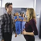 Zach Braff and Sarah Chalke in Scrubs (2001)