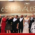 Ewan McGregor, Hiam Abbass, Andrea Arnold, Emmanuelle Devos, Jean-Paul Gaultier, Nanni Moretti, Raoul Peck, and Diane Kruger at an event for Thérèse (2012)