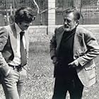 Ilya Salkind and Edward Dmytryk on the set of BLUEBEARD (1972)