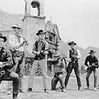 Charles Bronson, James Coburn, Steve McQueen, Yul Brynner, Robert Vaughn, Horst Buchholz, and Brad Dexter in The Magnificent Seven (1960)