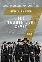 Ethan Hawke, Denzel Washington, Vincent D'Onofrio, Lee Byung-hun, Chris Pratt, Manuel Garcia-Rulfo, and Martin Sensmeier in The Magnificent Seven (2016)