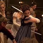 Bella Heathcote, Suki Waterhouse, Lily James, Ellie Bamber, and Millie Brady in Pride and Prejudice and Zombies (2016)