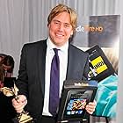 Stephen Chbosky poses in the Kindle Fire HD and IMDb Green Room during the 2013 Film Independent Spirit Awards at Santa Monica Beach on February 23, 2013 in Santa Monica, California.