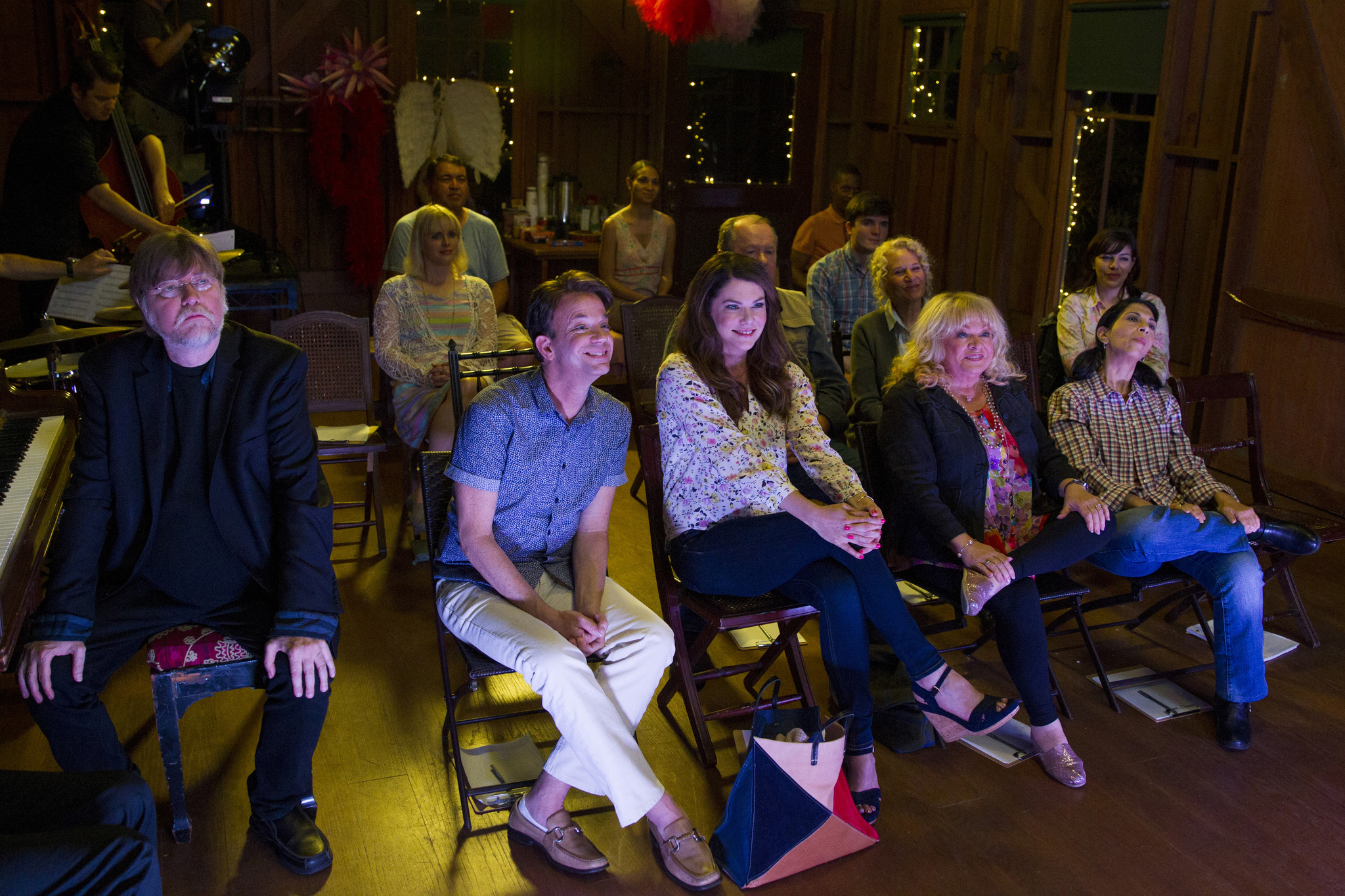 Sally Struthers, Carole King, Rose Abdoo, Lauren Graham, Sam Pancake, Biff Yeager, and Brad Ellis in Gilmore Girls: A Year in the Life (2016)