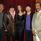 Steven Van Zandt, Adam Clayton, The Edge, Allen Toussaint, and Christy Turlington