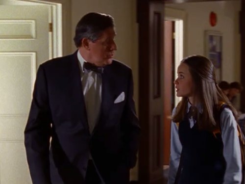 Edward Herrmann and Alexis Bledel in Gilmore Girls (2000)