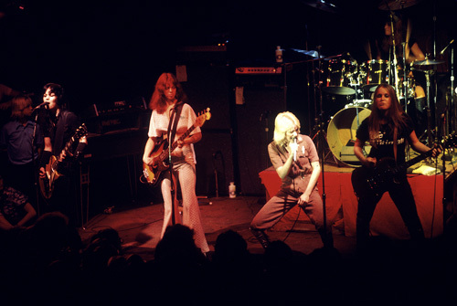 The Runaways (Joan Jett, Jackie Fox, Lita Ford, Cherie Currie, Sandy West) performing circa 1976