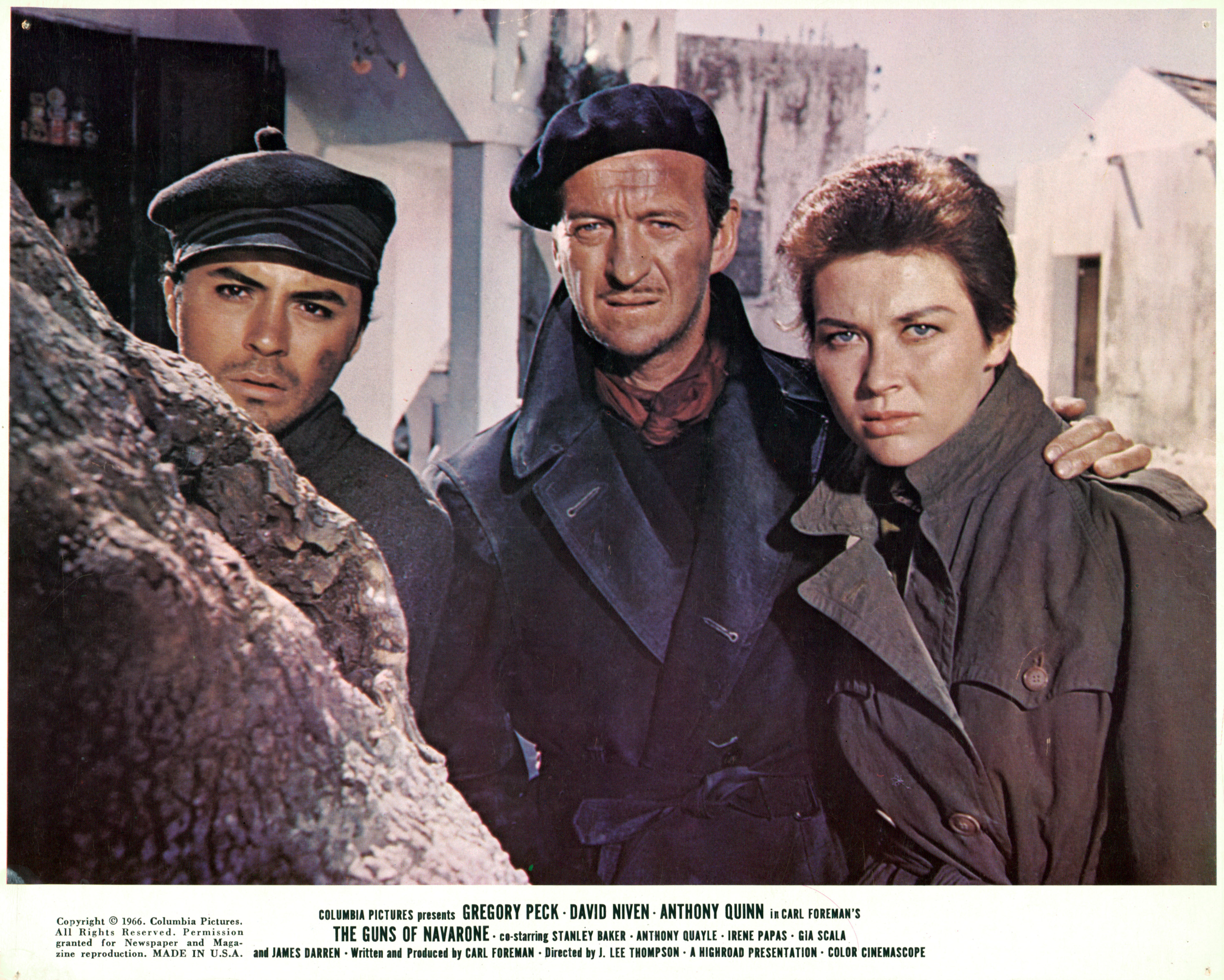 David Niven, James Darren, and Gia Scala in The Guns of Navarone (1961)