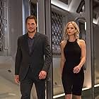 Chris Pratt and Jennifer Lawrence in Passengers (2016)