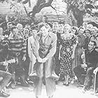 Bing Crosby, Roy Rogers, Frances Farmer, Bob Burns, Hugh Farr, Karl Farr, Leonid Kinskey, Bob Nolan, Sons of the Pioneers, Louis Prima, Martha Raye, Martha Sleeper, and Tim Spencer in Rhythm on the Range (1936)