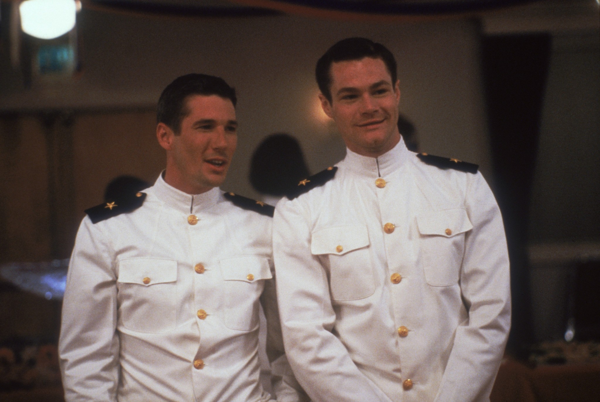 Richard Gere and David Keith in An Officer and a Gentleman (1982)
