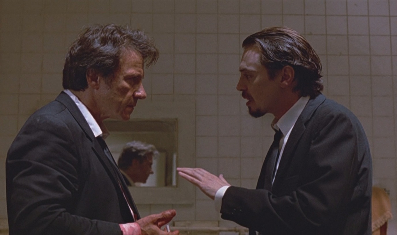 Steve Buscemi and Harvey Keitel in Reservoir Dogs (1992)