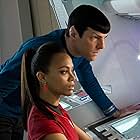 Zachary Quinto and Zoe Saldana in Star Trek Into Darkness (2013)