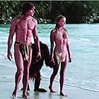 Bo Derek, Miles O'Keeffe, and C.J. the Orangutan in Tarzan the Ape Man (1981)
