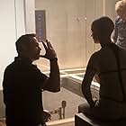 Alex Garland, Domhnall Gleeson, and Alicia Vikander in Ex Machina (2014)