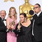 Steve Golin, Michael Sugar, Blye Pagon Faust, and Nicole Rocklin at an event for The Oscars (2016)