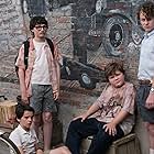 Bill Skarsgård, Wyatt Oleff, Jeremy Ray Taylor, Finn Wolfhard, and Jack Dylan Grazer in It (2017)