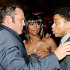 Vince Vaughn, Tasha Smith and Phillip Jordan talk at the afterparty for the premiere of Universal Pictures' 'Couples Retreat' at the Hammer Museum